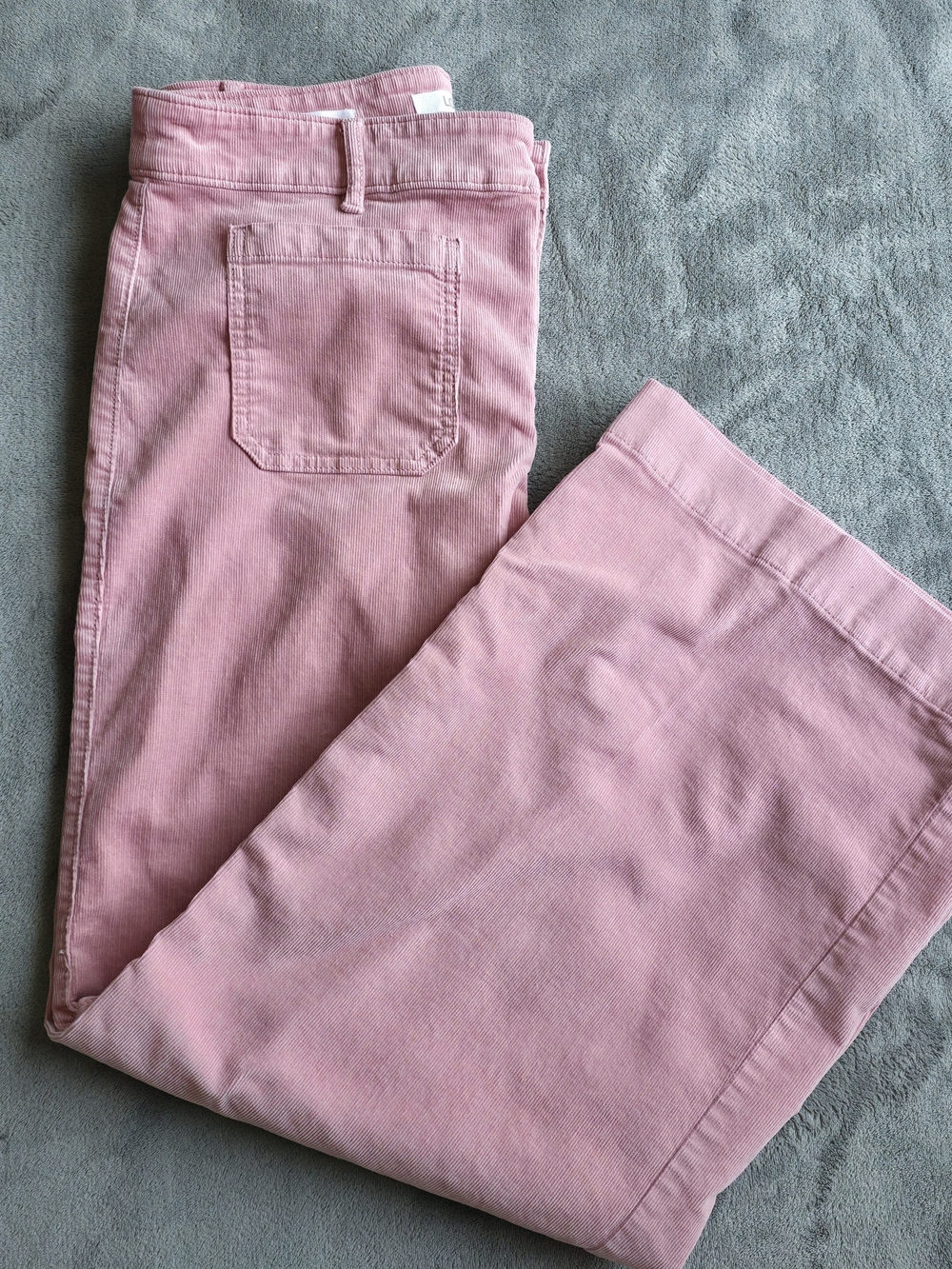 LOFT The Palmer Wide Leg Pink Corduroy Pants Womens Size 10